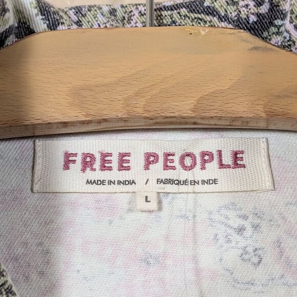 NWT Free People Nadia Moto Jacket Mixed Print ASO Devi Never Have I ever - Picture 4 of 14